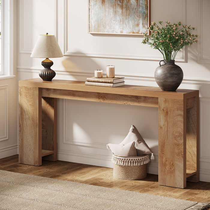 70.9" Console Table, Narrow Entryway Sofa Table Behind Couch for Hallway