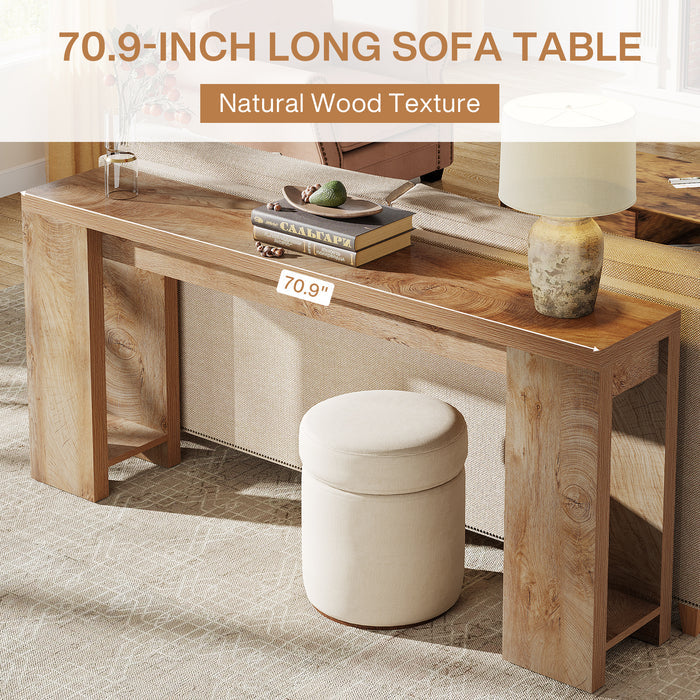 70.9" Console Table, Narrow Entryway Sofa Table Behind Couch for Hallway