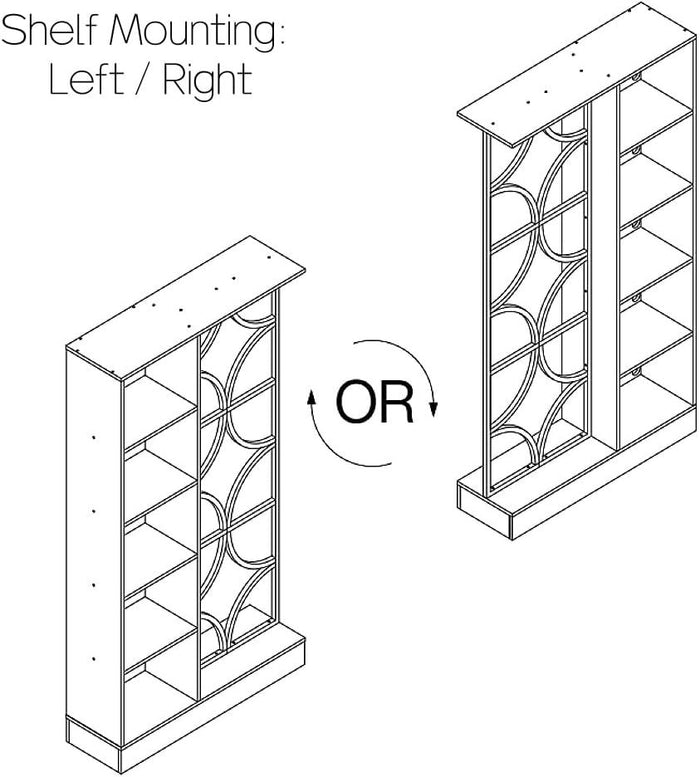 71" Tall Wall Room Divider, Freestanding Entrance Wall Partition with Shelves & LED Light