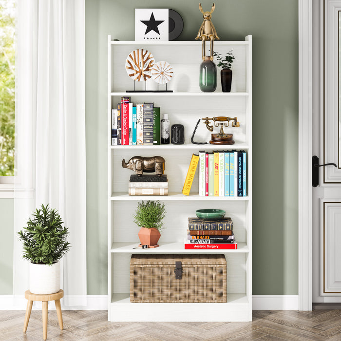 Tribesigns Bookcase, 72" Tall Bookshelf with 5-Tier Open Storage Shelves Tribesigns