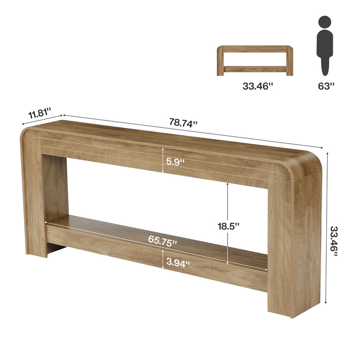 78.74" Extra Long Console Table with Storage