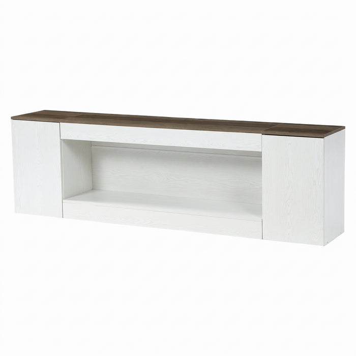 78.9" TV Stand for TVs up to 85", Media Console with 2 Storage Cabinets and Open Shelf