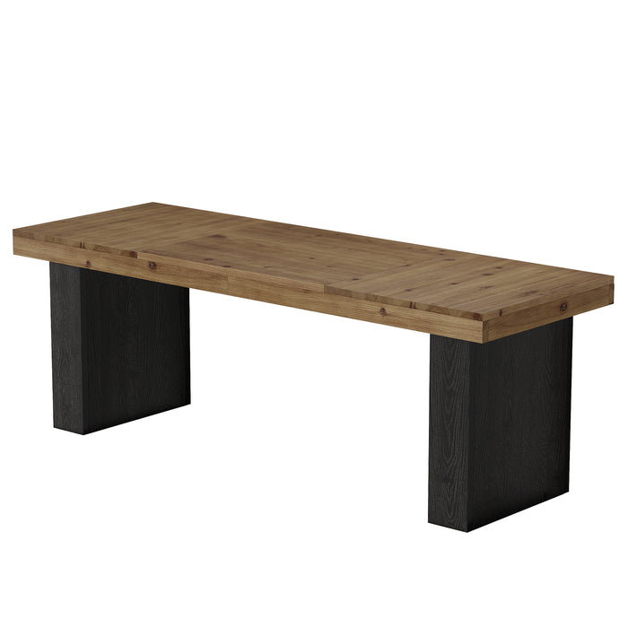 79" Solid Wood Executive Desk, Long Conference Table Computer Desk with Heavy Duty Base