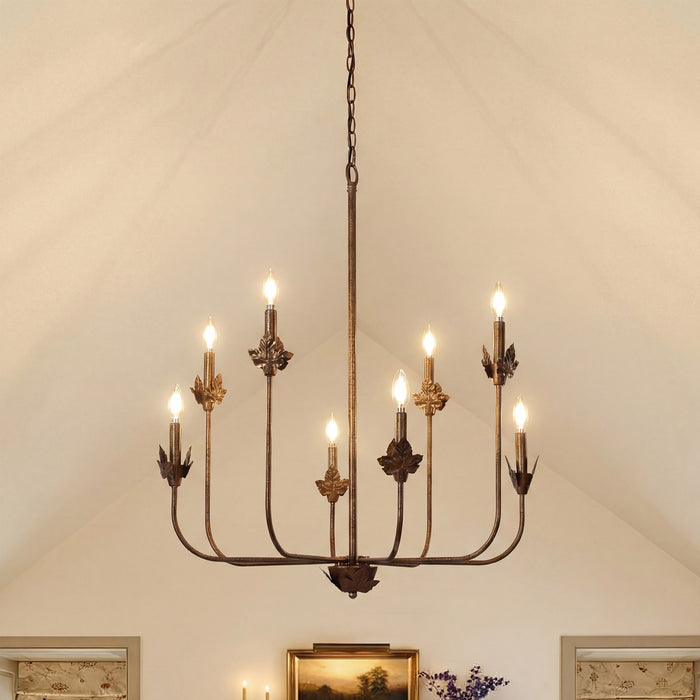 8-Light Chandeliers, 27" Ceiling Light Fixture Pendant Light with Adjustable Chain