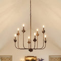 8-Light Chandeliers, 27" Ceiling Light Fixture Pendant Light with Adjustable Chain