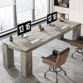 86" Two-Person Desk, Rectangle Double Computer Desk for Home Office