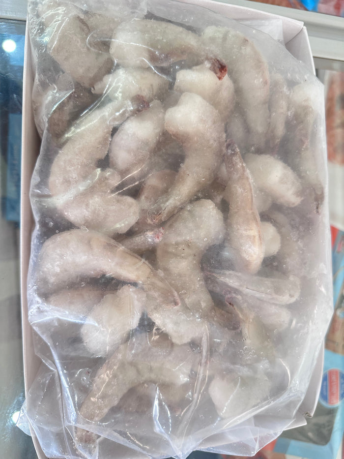 WHOLESALE 21/25 LARGE WHITE TIGER PRAWN DEVEINED TAILS 10 X 800G