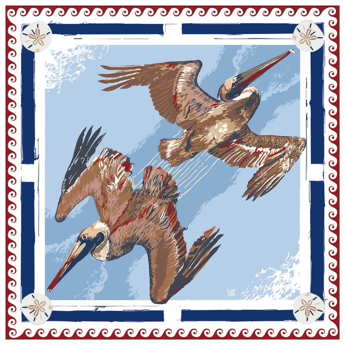Americana Tide Diver Silk Scarf