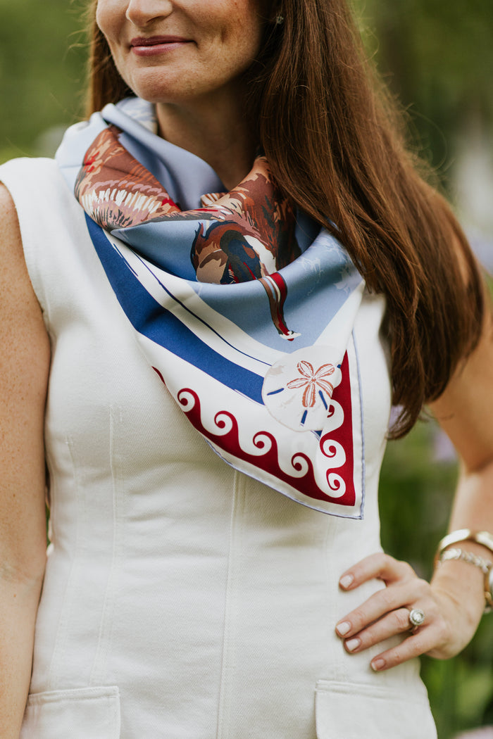 Americana Tide Diver Silk Scarf