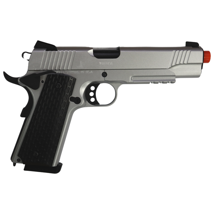 Army Armament Stage 2 R28-S Kimber Warrior 1911 Silver Metal GBB Gel Blaster