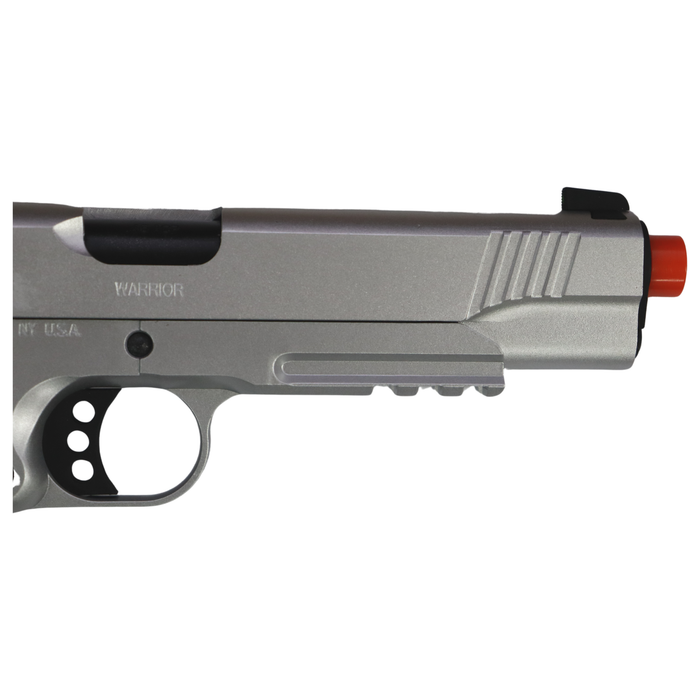 Army Armament Stage 2 R28-S Kimber Warrior 1911 Silver Metal GBB Gel Blaster