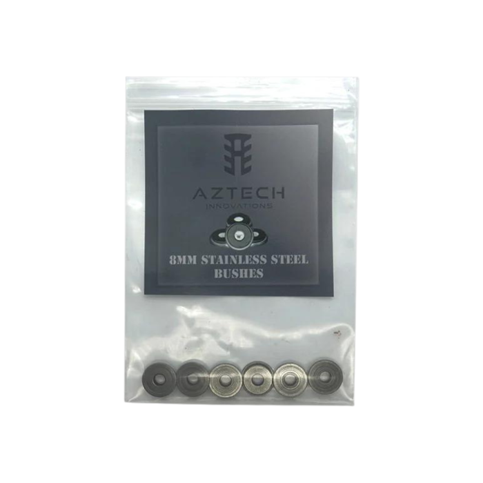 Aztech 8mm Low Profile Bushes 440 Stainless V2 Gearbox for Gelball and Airsoft