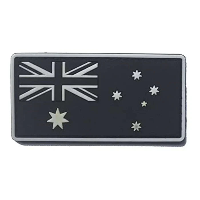 Black & White Australian Flag Velcro Patch