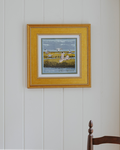 Blue & Gold Marsh Flyer Framed Scarf Print