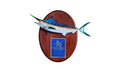 BLUE MARLIN TROPHY PLAQUE, VERTICAL
