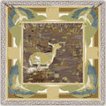 Brown Lily Pad Doe Silk Scarf