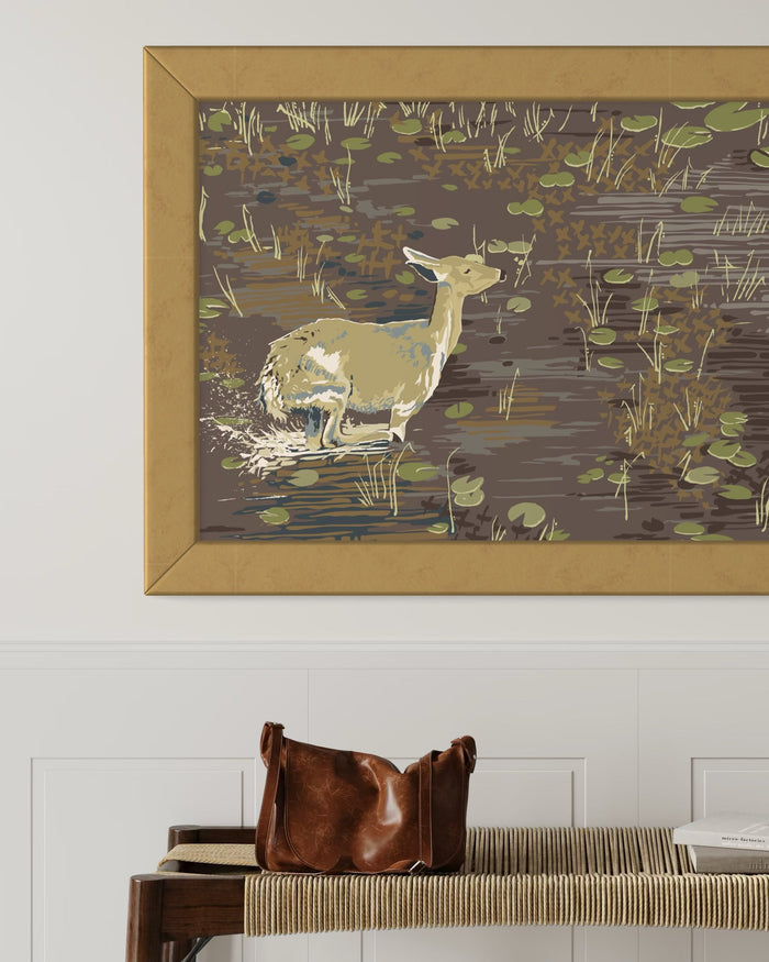 Brown Lilypad Doe | Austin Williams Art | austinwilliamsart.com