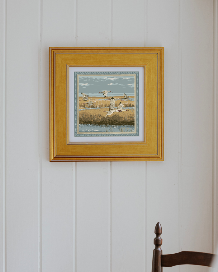 Buttercup Marsh Flyer Framed Scarf Print