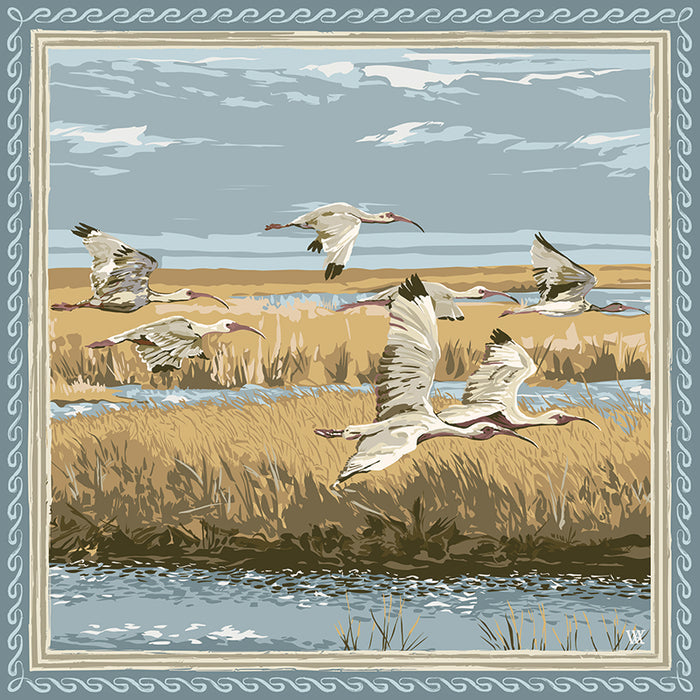 Buttercup Marsh Flyer Framed Scarf Print