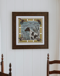 Buttercup Pheasant Watch Framed Scarf Print