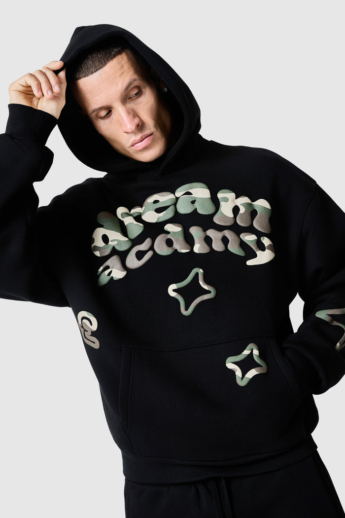 Camo Dream Acdmy Hood - Black