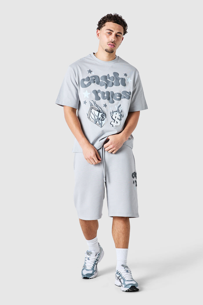 Cash Rules Tee - Lunar Grey