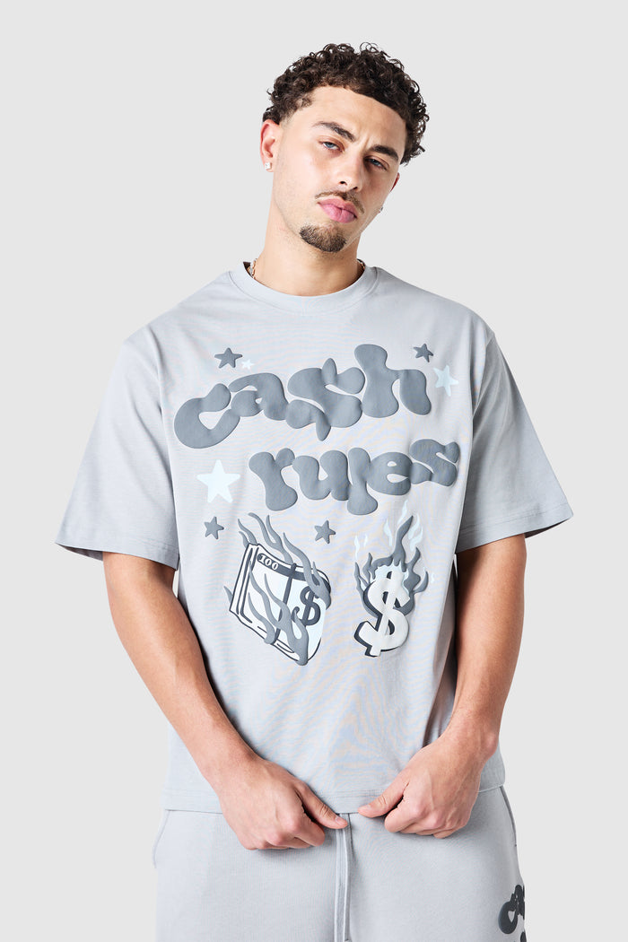Cash Rules Tee - Lunar Grey