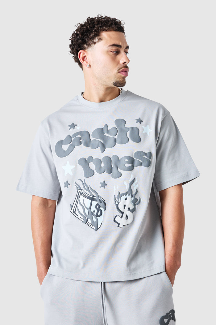 Cash Rules Tee - Lunar Grey