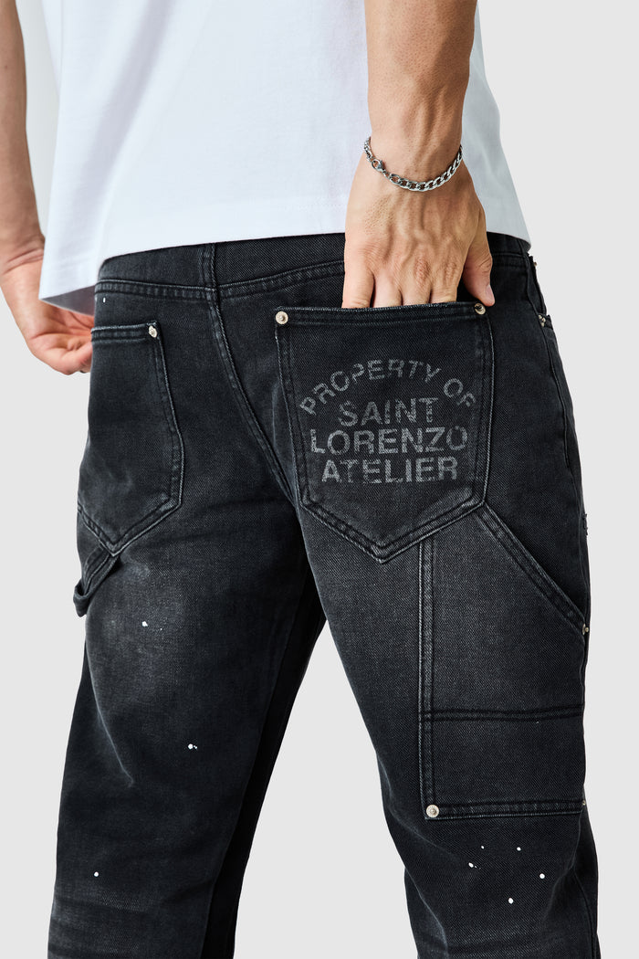 Castello Flare Jean - Faded Black