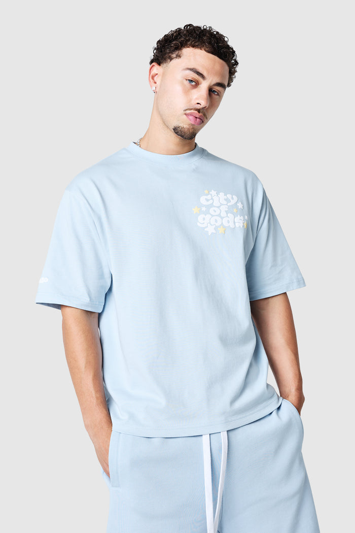 City Of Gods Tee - Blue Mist