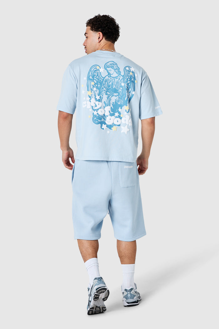 City Of Gods Tee - Blue Mist