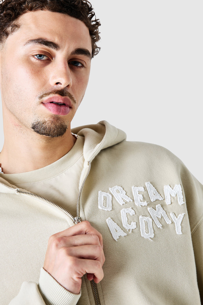 College Zip Hood - Sandstone