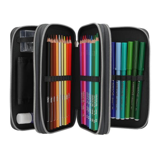 Depesche 3-fach Federmäppchen Action World LED Drohne