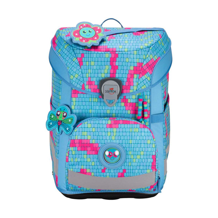 DerDieDas ErgoFlex EASY Happy Pixel Schulranzen-Set 5tlg.