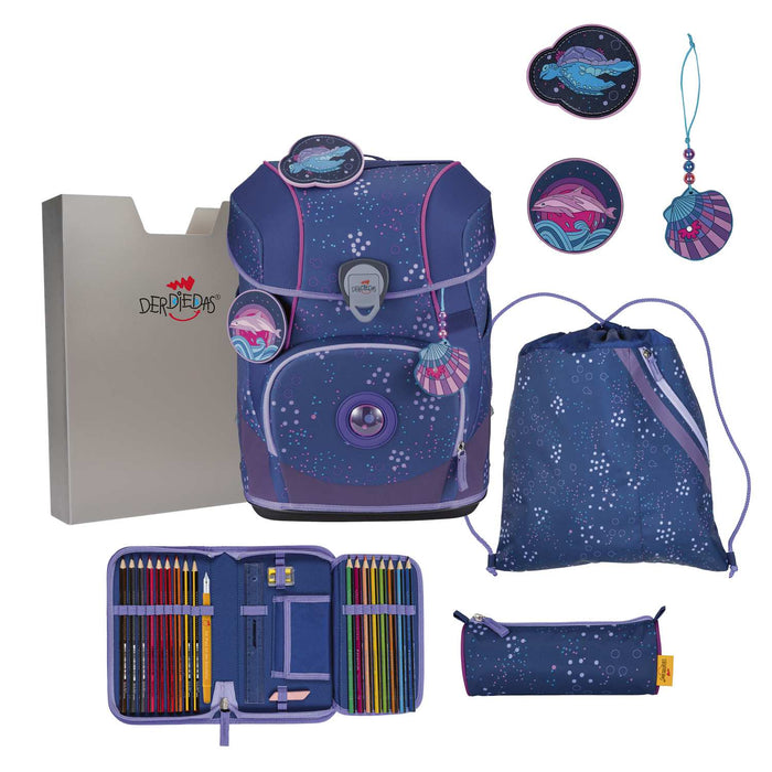 DerDieDas ErgoFlex Tiny Schulranzen-Set Deep Ocean 5tlg.