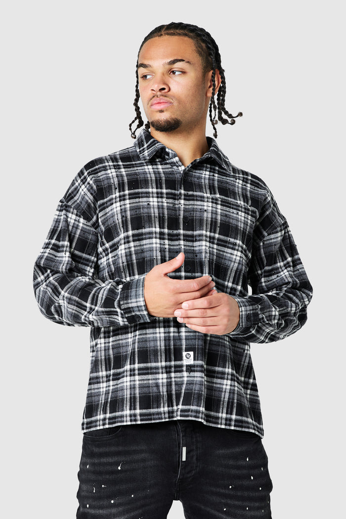 Diamante Overshirt - Black