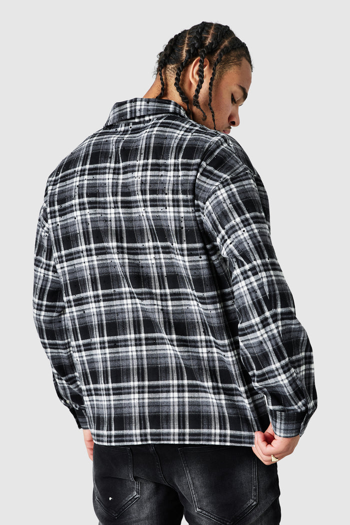 Diamante Overshirt - Black