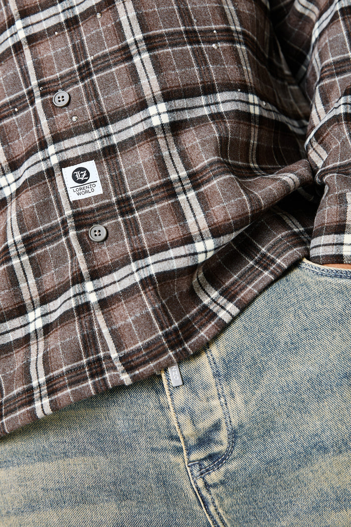 Diamante Overshirt - Deep Brown
