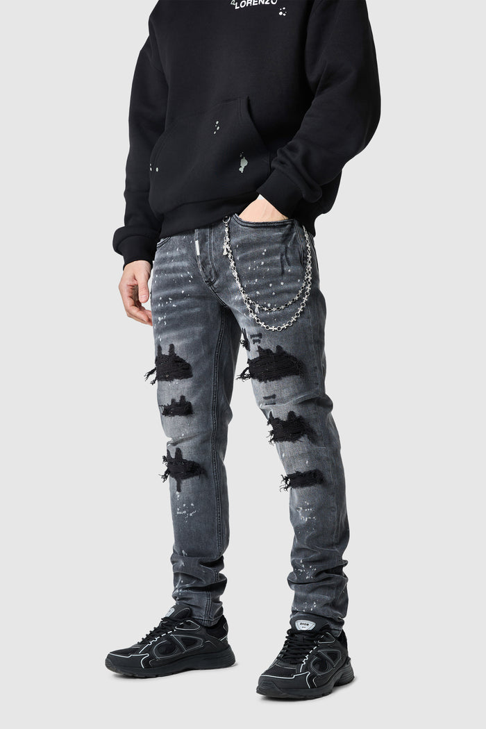 Diamante Slim Dillon Jean - Charcoal