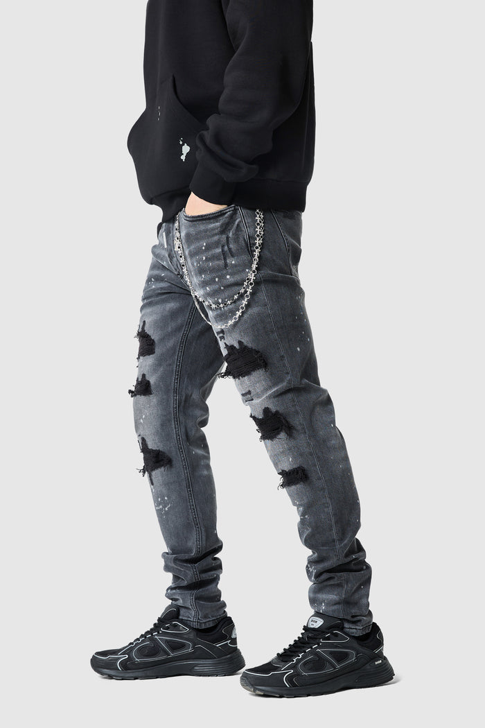 Diamante Slim Dillon Jean - Charcoal