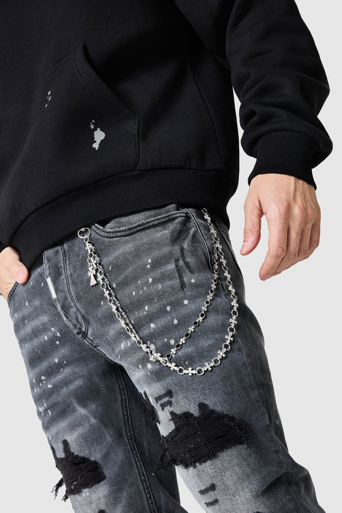 Diamante Slim Dillon Jean - Charcoal