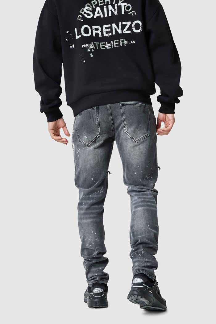 Diamante Slim Dillon Jean - Charcoal