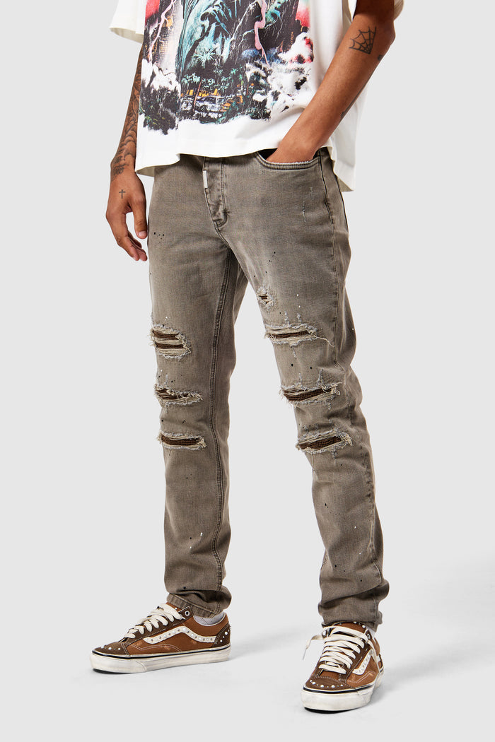 Dillon Slim Jean - Brown Tint