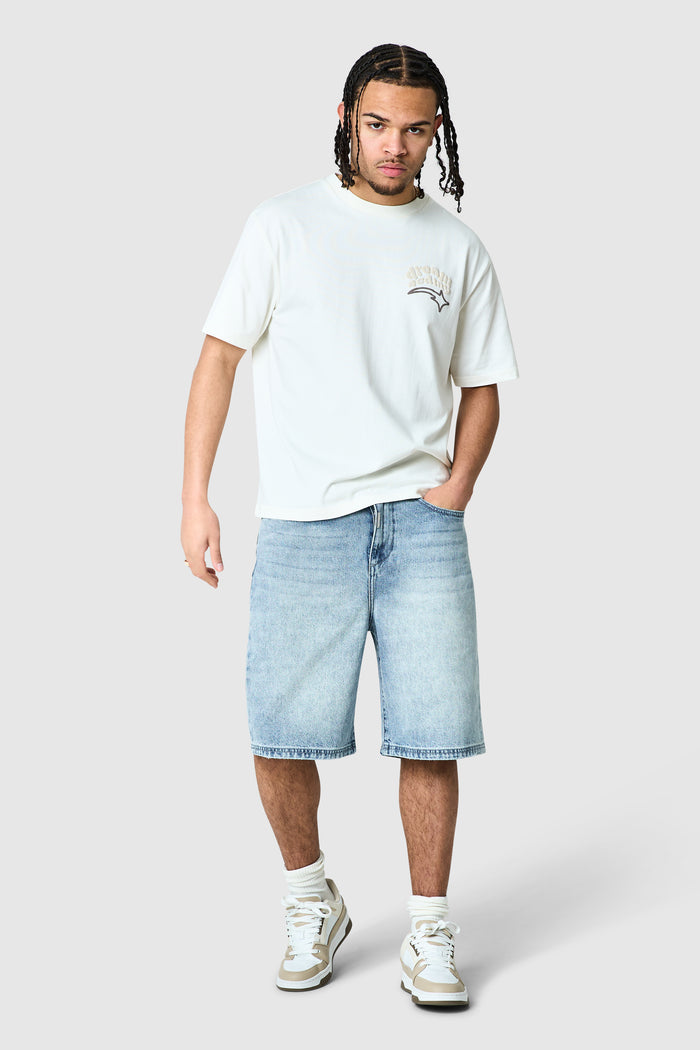 Dream Acdmy Jort - Stone Wash Blue