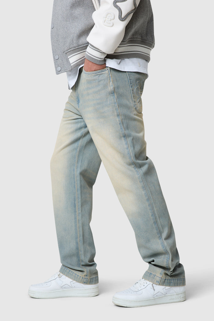 Dream Acdmy Relaxed Jean - Sand Blue