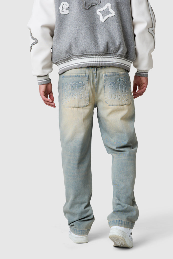 Dream Acdmy Relaxed Jean - Sand Blue