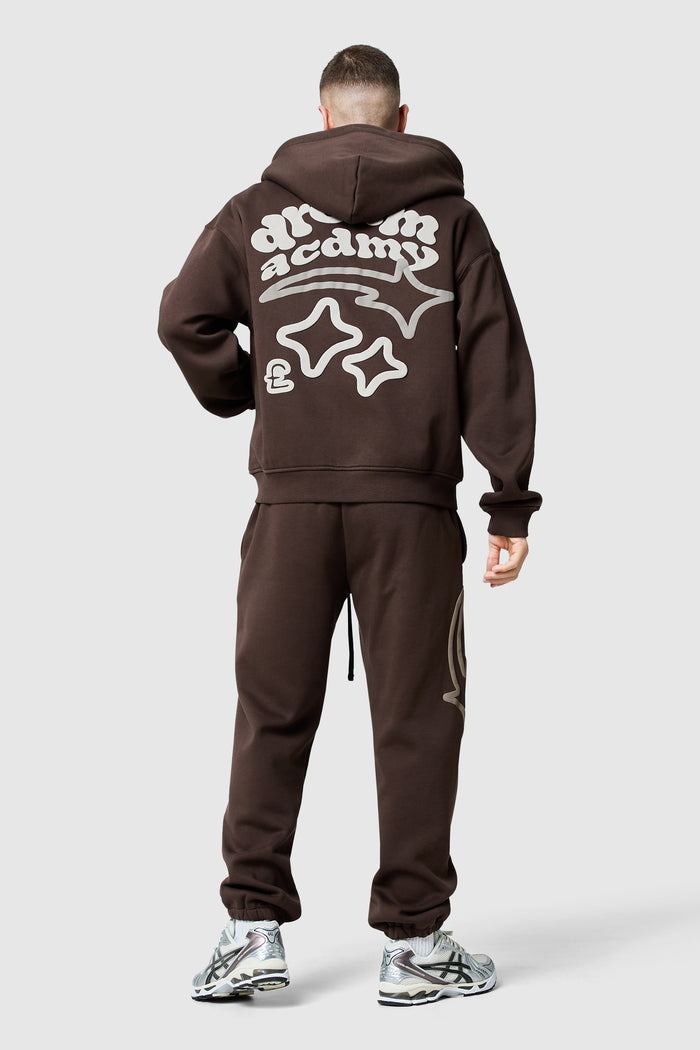 Dream Acdmy Zip Hood Tracksuit- Rich Brown
