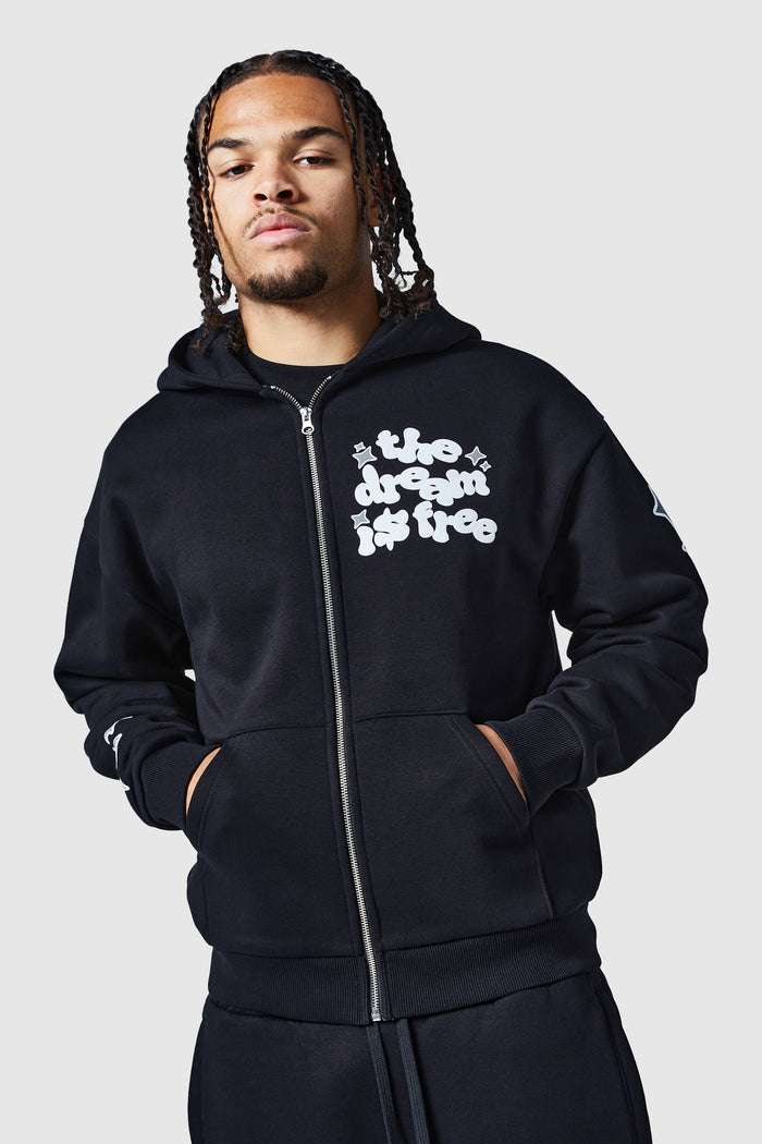 Dream Is Free 2.0 Zip Tracksuit - Black