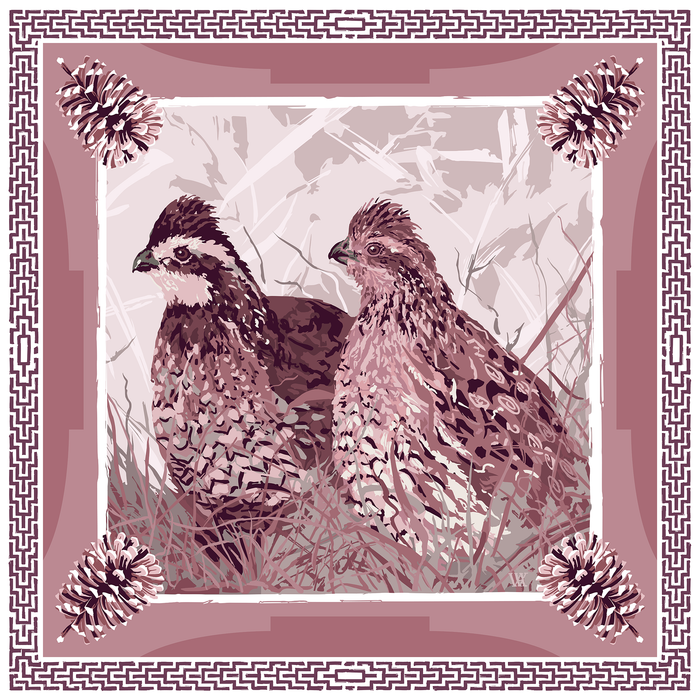 Dusty Rose Still Before the Flush Framed Scarf Print