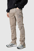 Enzo Slim Painter Jean - Washed Taupe